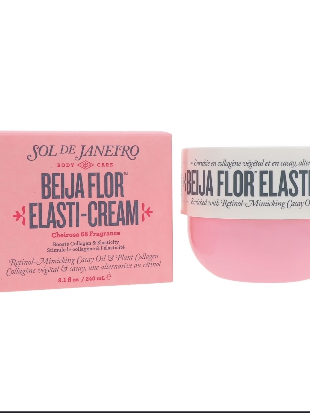 Sol de Janeiro Beija Flor Elasti-Cream Pink Body Moisturizer 8oz New In Box